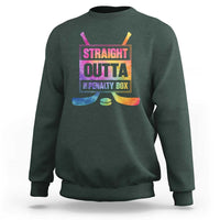 Straight Outta The Penalty Box Sweatshirt Tie Dye Effect Hockey Player Gift - Wonder Print Shop