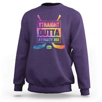 Straight Outta The Penalty Box Sweatshirt Tie Dye Effect Hockey Player Gift - Wonder Print Shop