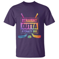 Straight Outta The Penalty Box T Shirt Tie Dye Effect Hockey Player Gift - Wonder Print Shop