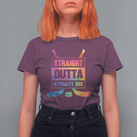 Straight Outta The Penalty Box T Shirt For Women Tie Dye Effect Hockey Player Gift - Wonder Print Shop