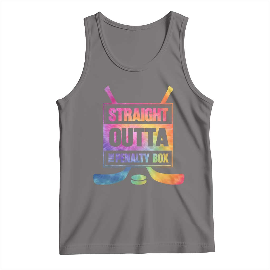 Straight Outta The Penalty Box Tank Top Tie Dye Effect Hockey Player Gift - Wonder Print Shop