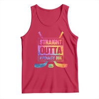 Straight Outta The Penalty Box Tank Top Tie Dye Effect Hockey Player Gift - Wonder Print Shop