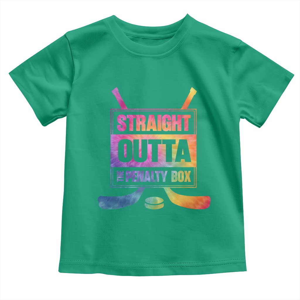 Straight Outta The Penalty Box Toddler T Shirt Tie Dye Effect Hockey Player Gift - Wonder Print Shop