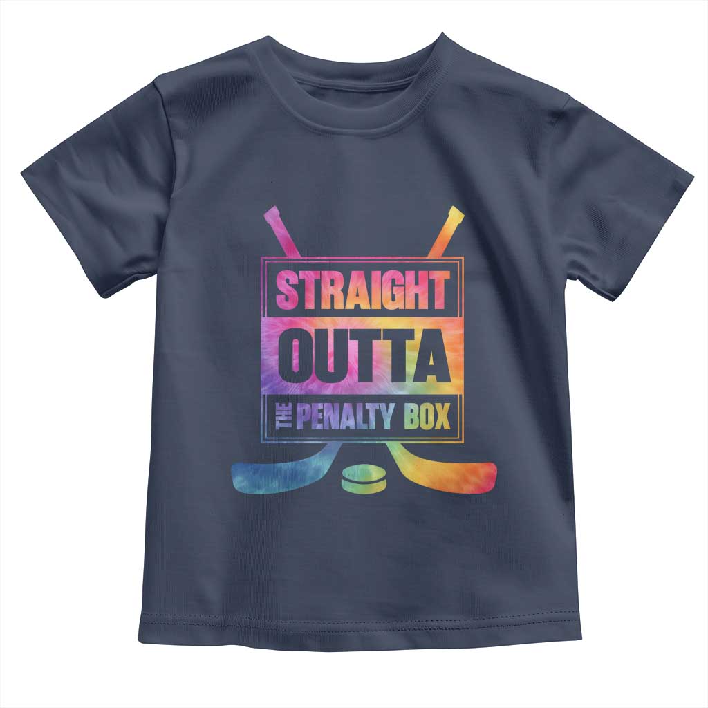 Straight Outta The Penalty Box Toddler T Shirt Tie Dye Effect Hockey Player Gift - Wonder Print Shop