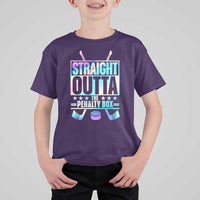 Straight Outta The Penalty Box T Shirt For Kid Iridescent Effect Hockey Player Gift - Wonder Print Shop