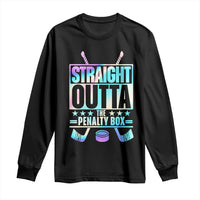 Straight Outta The Penalty Box Long Sleeve Shirt Iridescent Effect Hockey Player Gift - Wonder Print Shop