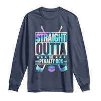 Straight Outta The Penalty Box Long Sleeve Shirt Iridescent Effect Hockey Player Gift - Wonder Print Shop