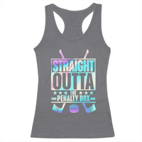 Straight Outta The Penalty Box Racerback Tank Top Iridescent Effect Hockey Player Gift - Wonder Print Shop