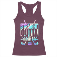 Straight Outta The Penalty Box Racerback Tank Top Iridescent Effect Hockey Player Gift - Wonder Print Shop