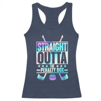 Straight Outta The Penalty Box Racerback Tank Top Iridescent Effect Hockey Player Gift - Wonder Print Shop