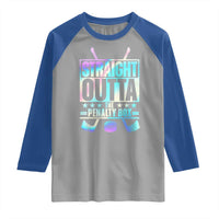 Straight Outta The Penalty Box Raglan Shirt Iridescent Effect Hockey Player Gift - Wonder Print Shop