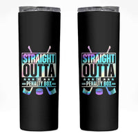Straight Outta The Penalty Box Skinny Tumbler Iridescent Effect Hockey Player Gift - Wonder Print Shop