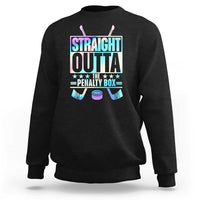 Straight Outta The Penalty Box Sweatshirt Iridescent Effect Hockey Player Gift - Wonder Print Shop