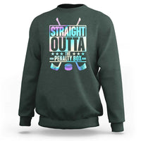 Straight Outta The Penalty Box Sweatshirt Iridescent Effect Hockey Player Gift - Wonder Print Shop