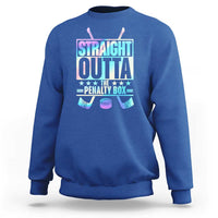 Straight Outta The Penalty Box Sweatshirt Iridescent Effect Hockey Player Gift - Wonder Print Shop