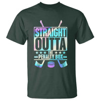 Straight Outta The Penalty Box T Shirt Iridescent Effect Hockey Player Gift - Wonder Print Shop