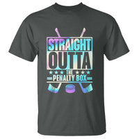 Straight Outta The Penalty Box T Shirt Iridescent Effect Hockey Player Gift - Wonder Print Shop