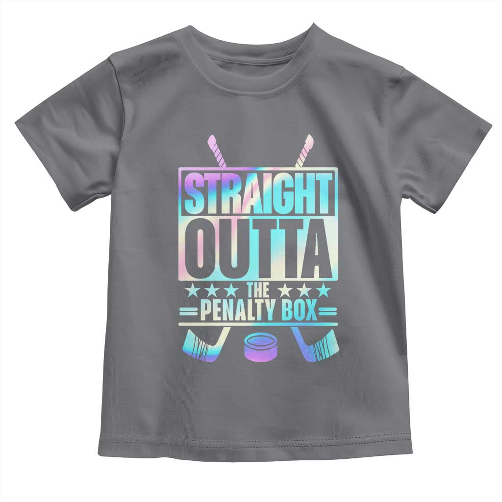 Straight Outta The Penalty Box Toddler T Shirt Iridescent Effect Hockey Player Gift - Wonder Print Shop