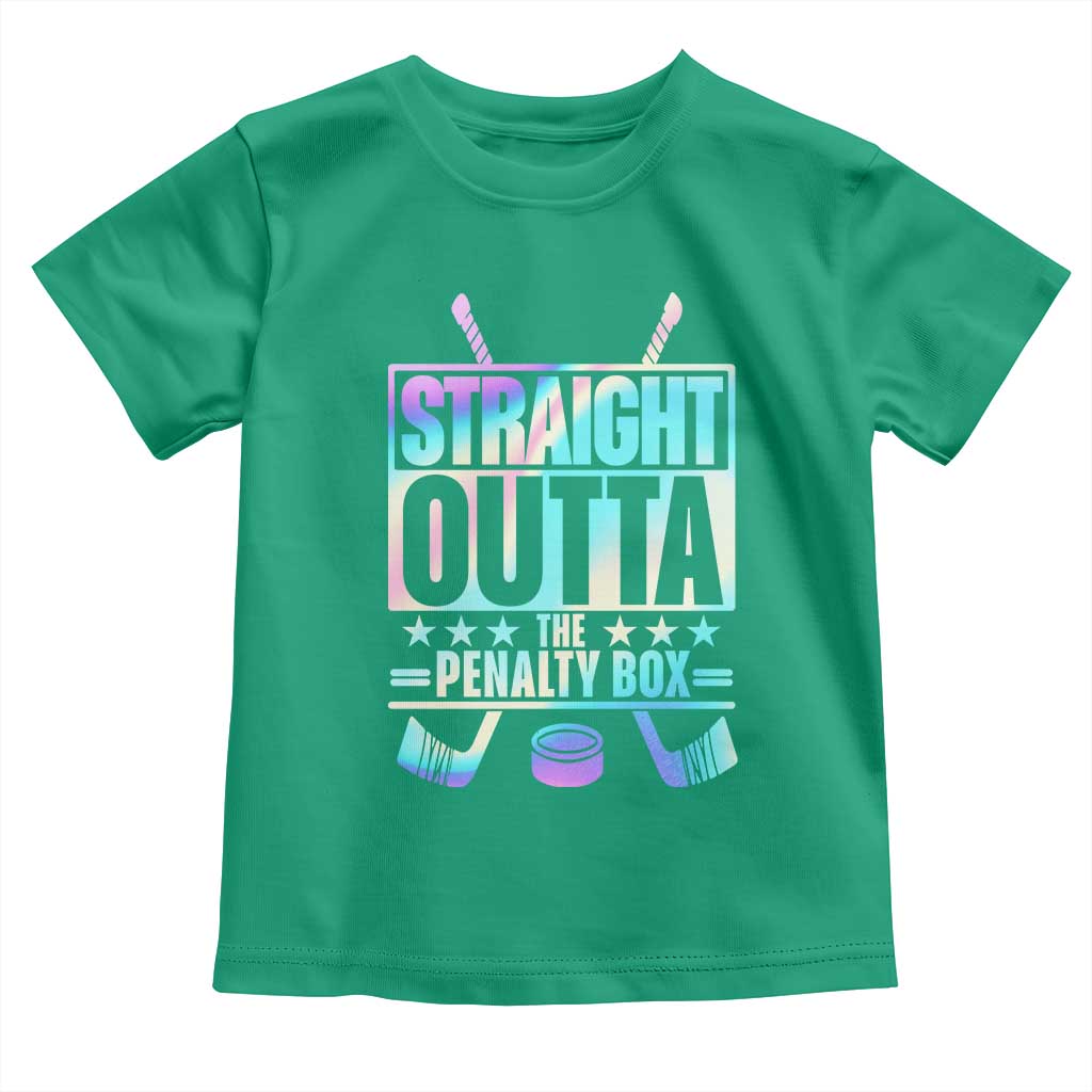 Straight Outta The Penalty Box Toddler T Shirt Iridescent Effect Hockey Player Gift - Wonder Print Shop