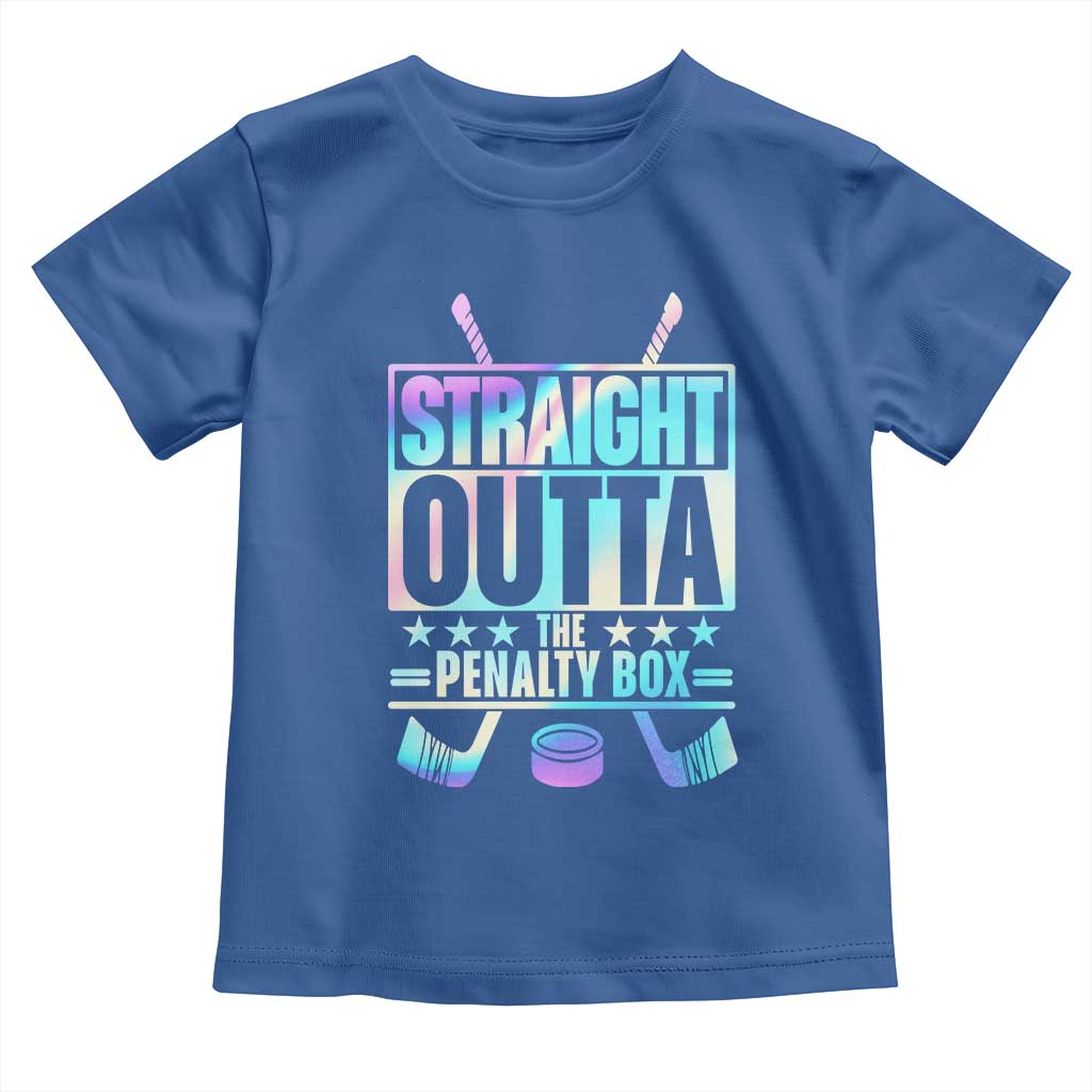 Straight Outta The Penalty Box Toddler T Shirt Iridescent Effect Hockey Player Gift - Wonder Print Shop