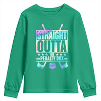 Straight Outta The Penalty Box Youth Sweatshirt Iridescent Effect Hockey Player Gift - Wonder Print Shop