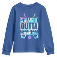 Straight Outta The Penalty Box Youth Sweatshirt Iridescent Effect Hockey Player Gift - Wonder Print Shop