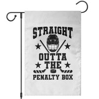 Straight Outta The Penalty Box Garden Flag Funny Youth Ice Hockey Gift - Wonder Print Shop