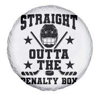 Straight Outta The Penalty Box Spare Tire Cover Funny Youth Ice Hockey Gift - Wonder Print Shop