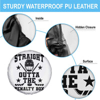 Straight Outta The Penalty Box Spare Tire Cover Funny Youth Ice Hockey Gift - Wonder Print Shop
