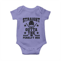 Straight Outta The Penalty Box Baby Onesie Funny Youth Ice Hockey Gift - Wonder Print Shop