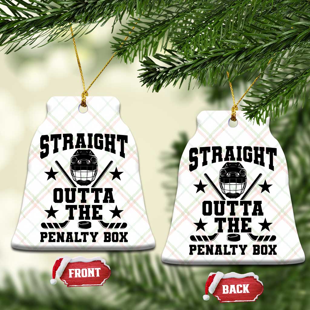 Straight Outta The Penalty Box Ceramic Ornament Funny Youth Ice Hockey Gift - Wonder Print Shop