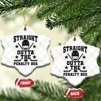 Straight Outta The Penalty Box Ceramic Ornament Funny Youth Ice Hockey Gift - Wonder Print Shop
