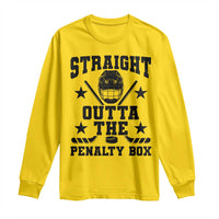 Straight Outta The Penalty Box Long Sleeve Shirt Funny Youth Ice Hockey Gift - Wonder Print Shop