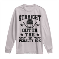 Straight Outta The Penalty Box Long Sleeve Shirt Funny Youth Ice Hockey Gift - Wonder Print Shop