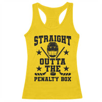 Straight Outta The Penalty Box Racerback Tank Top Funny Youth Ice Hockey Gift - Wonder Print Shop