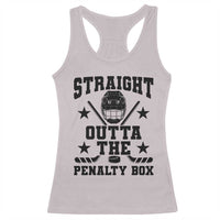 Straight Outta The Penalty Box Racerback Tank Top Funny Youth Ice Hockey Gift - Wonder Print Shop