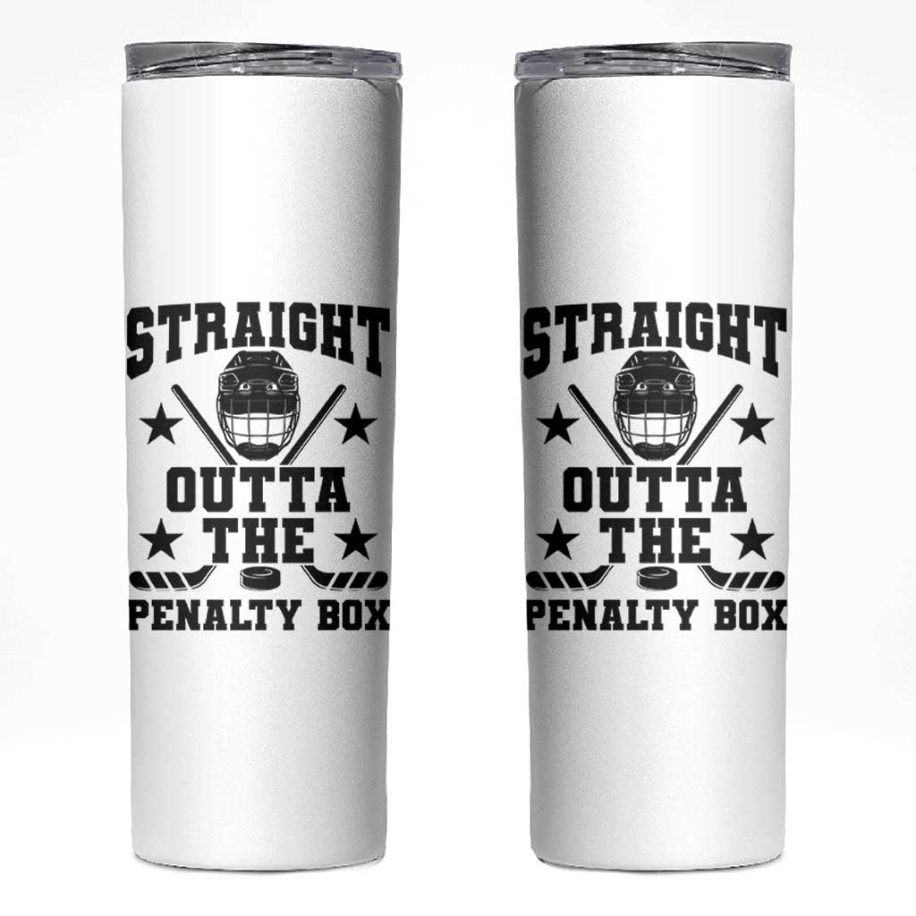 Straight Outta The Penalty Box Skinny Tumbler Funny Youth Ice Hockey Gift - Wonder Print Shop