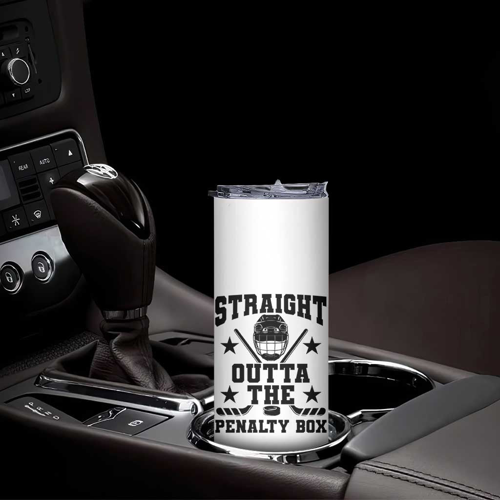 Straight Outta The Penalty Box Skinny Tumbler Funny Youth Ice Hockey Gift - Wonder Print Shop