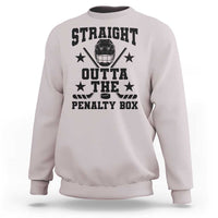 Straight Outta The Penalty Box Sweatshirt Funny Youth Ice Hockey Gift - Wonder Print Shop