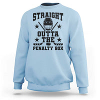 Straight Outta The Penalty Box Sweatshirt Funny Youth Ice Hockey Gift - Wonder Print Shop
