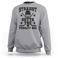 Straight Outta The Penalty Box Sweatshirt Funny Youth Ice Hockey Gift - Wonder Print Shop