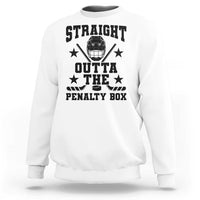 Straight Outta The Penalty Box Sweatshirt Funny Youth Ice Hockey Gift - Wonder Print Shop