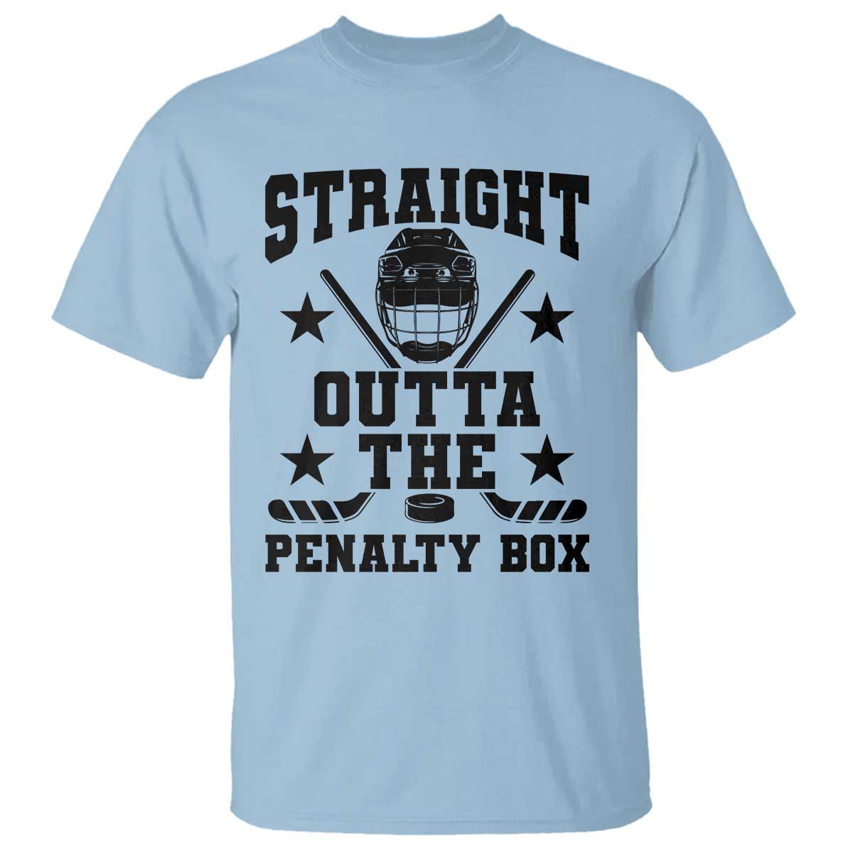 Straight Outta The Penalty Box T Shirt Funny Youth Ice Hockey Gift - Wonder Print Shop