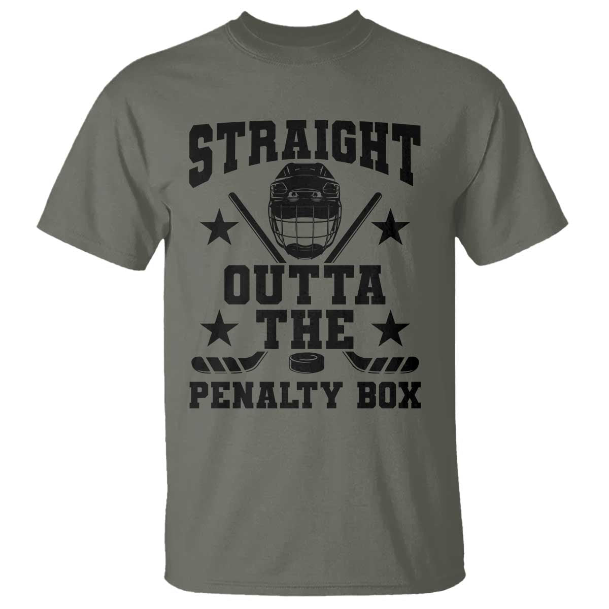 Straight Outta The Penalty Box T Shirt Funny Youth Ice Hockey Gift - Wonder Print Shop