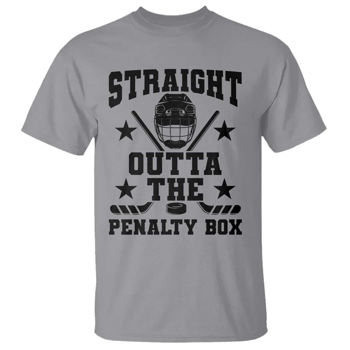 Straight Outta The Penalty Box T Shirt Funny Youth Ice Hockey Gift - Wonder Print Shop