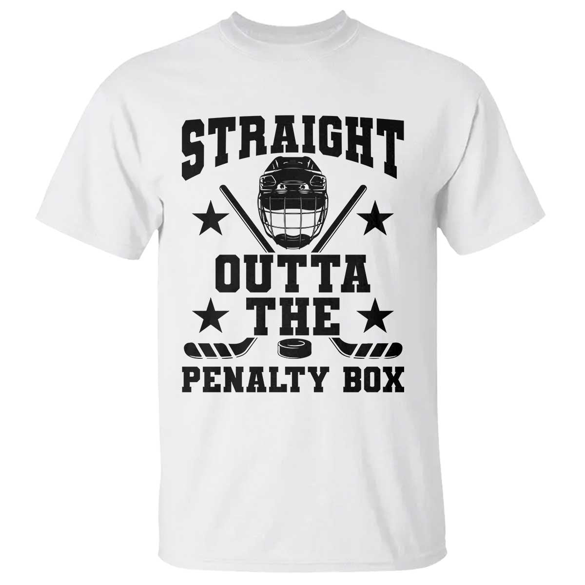 Straight Outta The Penalty Box T Shirt Funny Youth Ice Hockey Gift - Wonder Print Shop