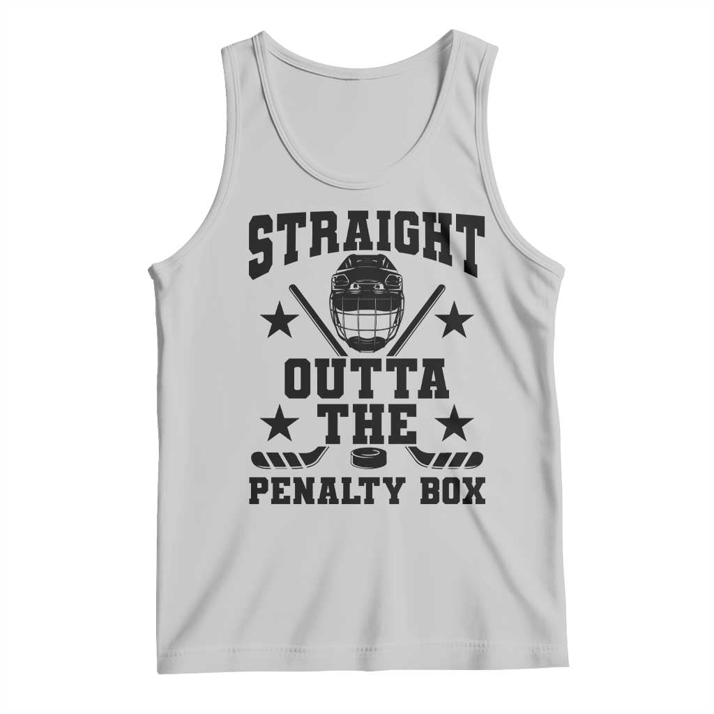 Straight Outta The Penalty Box Tank Top Funny Youth Ice Hockey Gift - Wonder Print Shop
