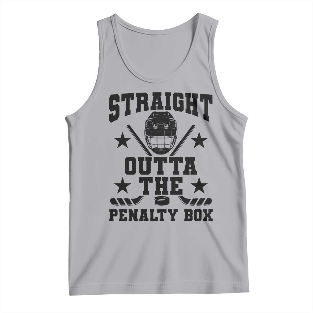Straight Outta The Penalty Box Tank Top Funny Youth Ice Hockey Gift - Wonder Print Shop