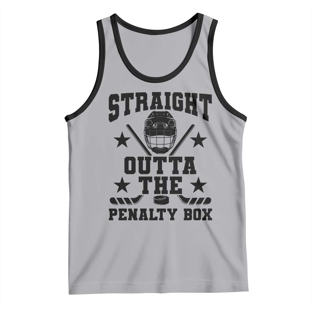 Straight Outta The Penalty Box Tank Top Funny Youth Ice Hockey Gift - Wonder Print Shop