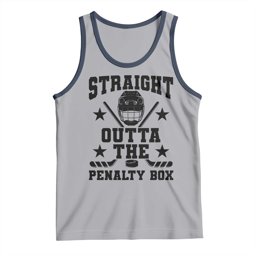 Straight Outta The Penalty Box Tank Top Funny Youth Ice Hockey Gift - Wonder Print Shop